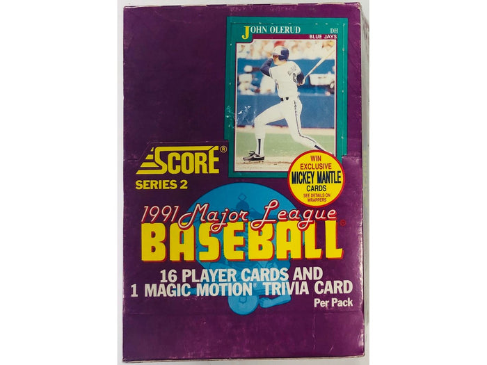 Sports Cards Score - 1991 - Baseball - Series 2 - Hobby Box - Cardboard Memories Inc.