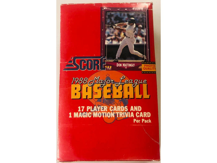 Sports Cards Score - 1988 - Baseball - Hobby Box - Cardboard Memories Inc.
