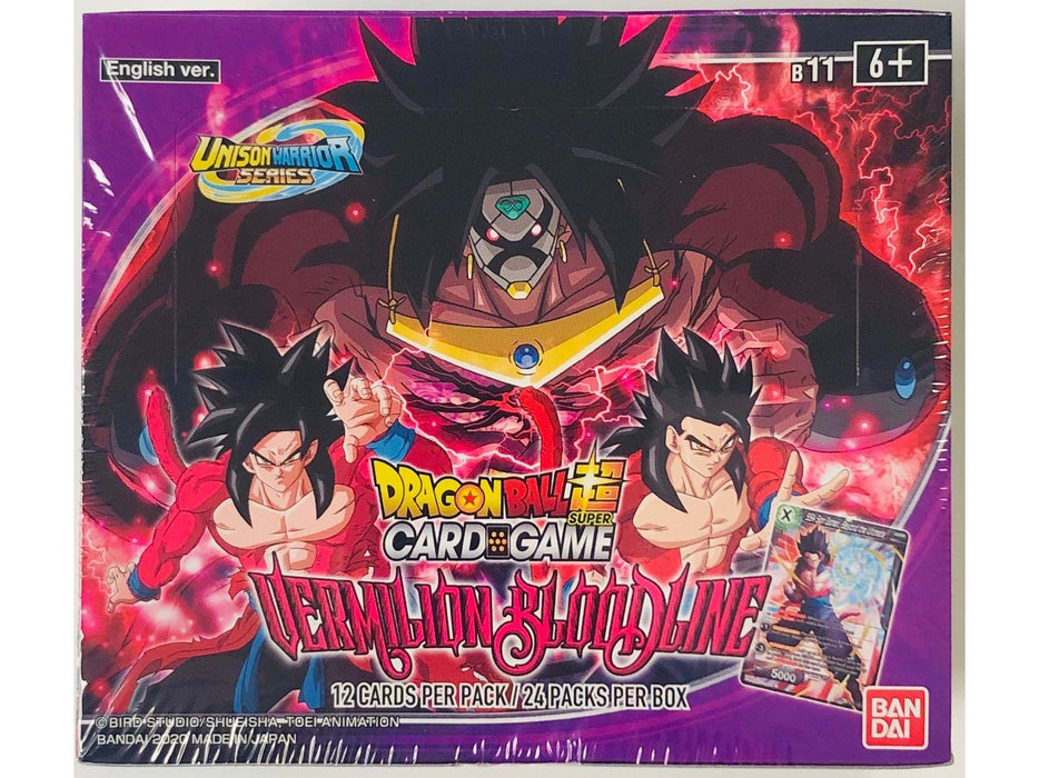 Trading Card Games Bandai - Dragon Ball Super - Set 11 - Unison Warriors 2 - Vermillion Bloodline - Booster Box - Cardboard Memories Inc.
