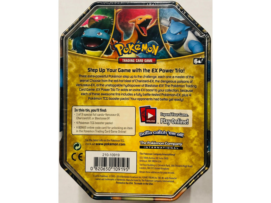 Trading Card Games Pokemon - 2014 Power Trio Collector Tin - Venusaur EX - Cardboard Memories Inc.