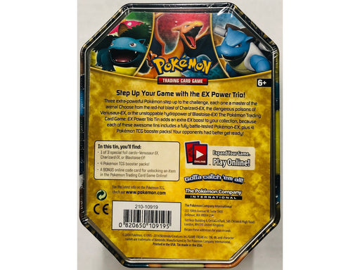 Trading Card Games Pokemon - 2014 - Power Trio Collector Tin - Blastoise EX - Cardboard Memories Inc.