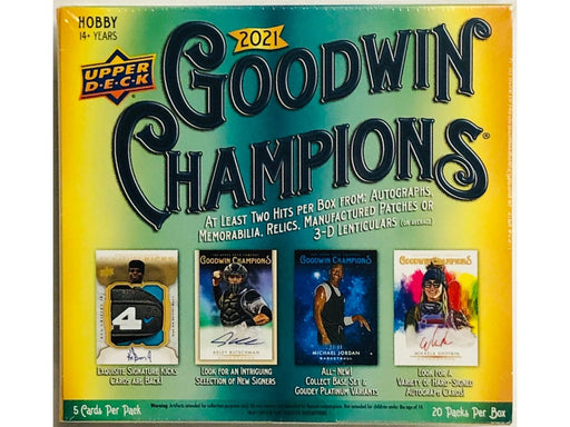 Sports Cards Upper Deck - 2021 - Goodwin Champions - Trading Card Hobby Box - Cardboard Memories Inc.