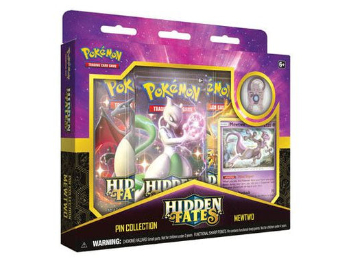 Trading Card Games Pokemon - Hidden Fates - Mewtwo Pin Collection - Cardboard Memories Inc.