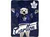 Supplies NHL - Super Plush Micro Raschel Throw Blanket - Toronto Maple Leafs Mascot - Carlton The Bear - Cardboard Memories Inc.