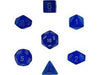 Dice Chessex Dice - Velvet Blue with Silver - Set of 7 - CHX 27476 - Cardboard Memories Inc.