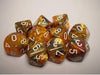 Dice Chessex Dice - Festive Mardi Gras with White - Set of Ten D10 - CHX 27243 - Cardboard Memories Inc.