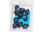 Dice Chessex Dice - Gemini Black-Blue with Gold - Set of Ten D10 - CHX 26235 - Cardboard Memories Inc.