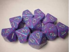 Dice Chessex Dice - Speckled Silver Tetra - Set of Ten D10 - CHX 25147 - Cardboard Memories Inc.
