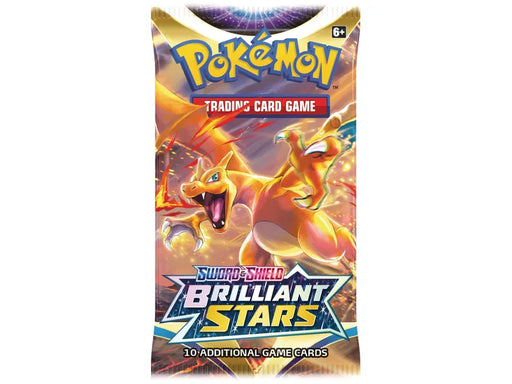Trading Card Games Pokemon - Sword and Shield - Brilliant Stars - Trading Card Booster Pack - Cardboard Memories Inc.