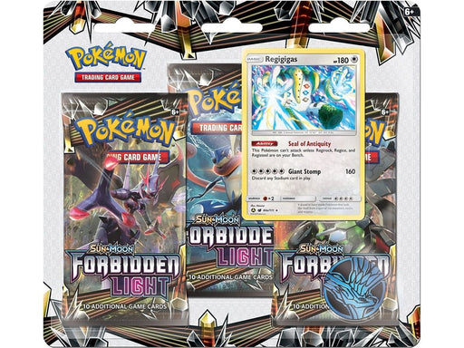 Trading Card Games Pokemon - Sun and Moon - Forbidden Light 3-Pack Blister - Regigigas - Cardboard Memories Inc.