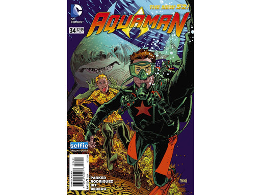 Comic Books DC Comics - Aquaman 034 Selfie Variant (Cond. VF-) 15004 - Cardboard Memories Inc.