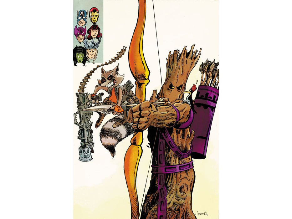 Comic Books Marvel Comics - Avengers World 015 AXIS - Rocket Raccoon & Groot Variant Edition (Cond. VF-) - 13677 - Cardboard Memories Inc.
