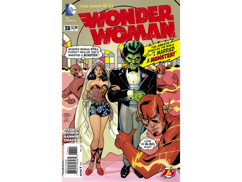 Comic Books DC Comics - Wonder Woman (2014) 038 - Flash Variant Edition (Cond. VF-) - 8982 - Cardboard Memories Inc.