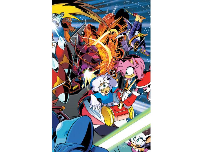 Comic Books Archie Comics - Mega Man 050 - Worlds Unite Connecting Cover Variant - 0646 - Cardboard Memories Inc.
