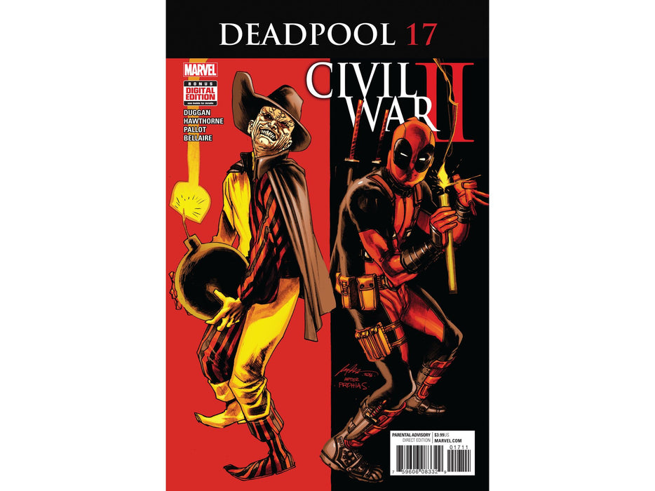 Comic Books Marvel Comics - Dead Pool 017 Civil War 2 (Cond. VF) - 8036 - Cardboard Memories Inc.