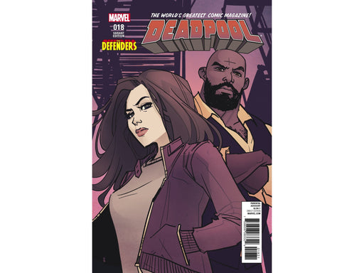 Comic Books Marvel Comics - Dead Pool 018 Civil War 2 - Defenders Variant Edition (Cond. VF) - 8040 - Cardboard Memories Inc.