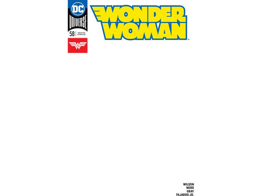 Comic Books DC Comics - Wonder Woman (2018) 058 - Blank Variant Edition (Cond. VF-) - 9033 - Cardboard Memories Inc.