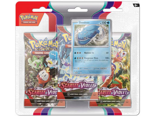 Trading Card Games Pokemon - Scarlet and Violet - 3 Pack Blister Pack - Dondozo - Cardboard Memories Inc.