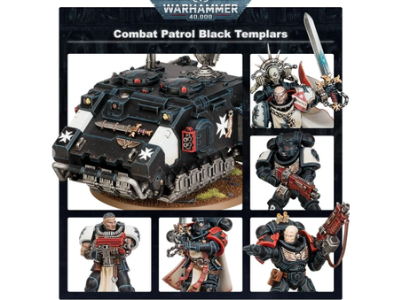 Collectible Miniature Games Games Workshop - Warhammer 40K - Black Templars - Combat Patrol - 55-50 - Cardboard Memories Inc.