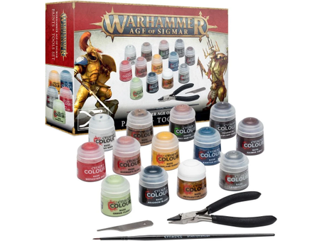 Collectible Miniature Games Games Workshop - Warhammer Age of Sigmar - Paints and Tool Set - 80-17 - Cardboard Memories Inc.
