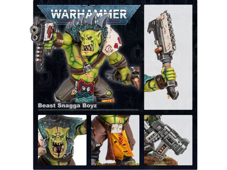 Collectible Miniature Games Games Workshop - Warhammer 40K - Orks - Beast Snagga Boyz - 50-51 - Cardboard Memories Inc.