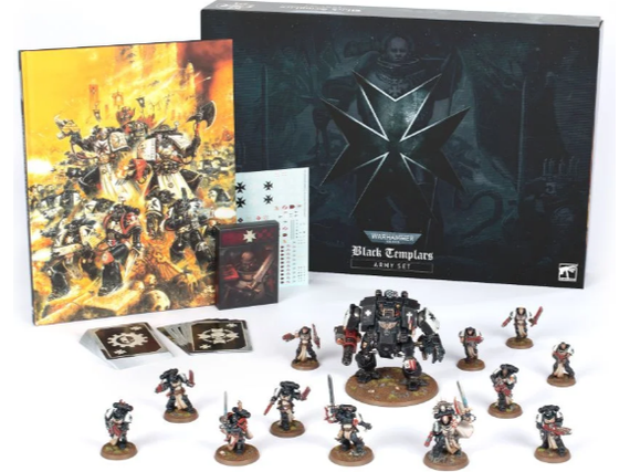 Collectible Miniature Games Games Workshop - Warhammer 40K - Black Templars - Army Set - 55-27 - Cardboard Memories Inc.