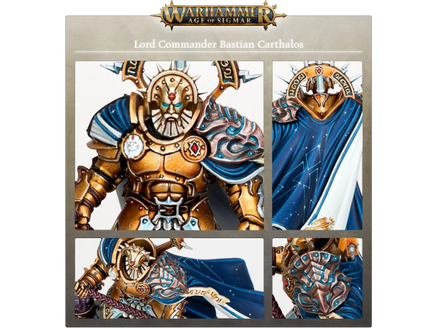 Collectible Miniature Games Games Workshop - Warhammer Age of Sigmar - Stormcast Eternals - Lord Commander Bastian Carthalos - 96-52 - Cardboard Memories Inc.