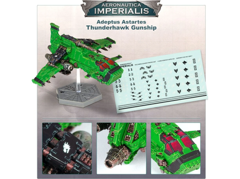 Collectible Miniature Games Games Workshop - Aeronautica Imperialis - Adeptus Astartes - Thunderhawk Gunship - 500-46 - Cardboard Memories Inc.