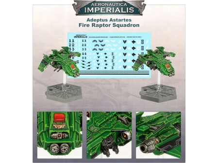 Collectible Miniature Games Games Workshop - Aeronautica Imperialis - Adeptus Astartes - Fire Raptor Gunship Squadron - 500-43 - Cardboard Memories Inc.