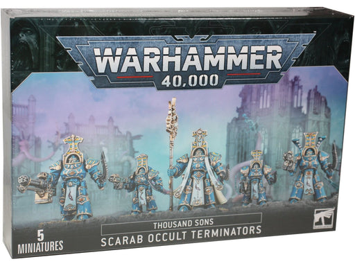 Collectible Miniature Games Games Workshop - Warhammer 40K - Thousand Sons - Scarab Occult Terminators - 43-36 - Cardboard Memories Inc.