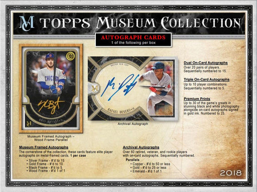 Sports Cards Topps - 2018 - Baseball - Museum Collection - Hobby Box - Cardboard Memories Inc.
