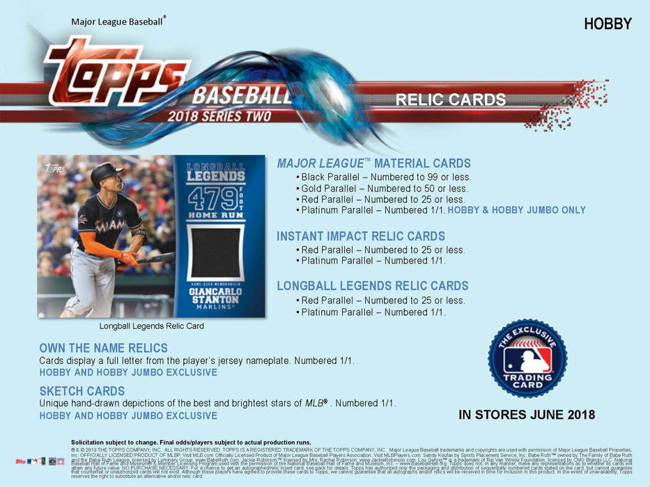 Sports Cards Topps - 2018 - Baseball - Series 2 - Jumbo Box - Cardboard Memories Inc.