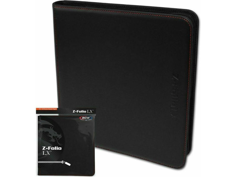 Supplies BCW - Z-Folio 12 Pocket LX Album - Black - Cardboard Memories Inc.