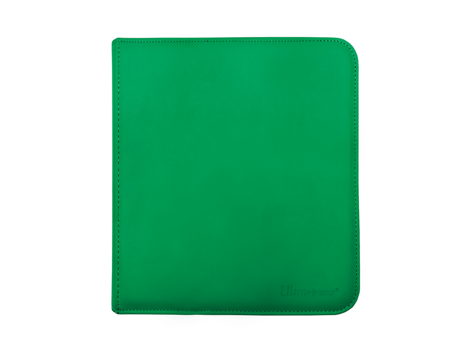 Supplies Ultra Pro - 12 Pocket Pro Zipper Binder - Green - Cardboard Memories Inc.