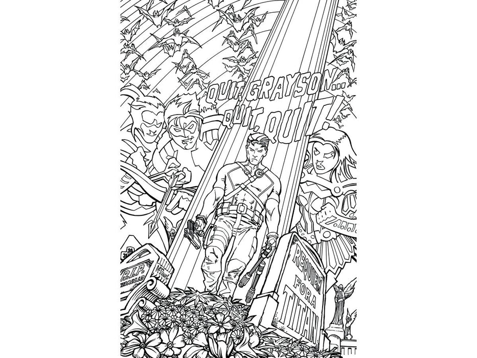 Comic Books DC Comics - Titans Hunt 04 - Adult Coloring Book Cover - 4757 - Cardboard Memories Inc.