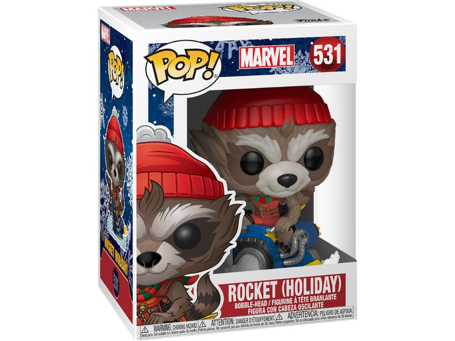 Action Figures and Toys POP! - Marvel - Holiday Rocket - Cardboard Memories Inc.