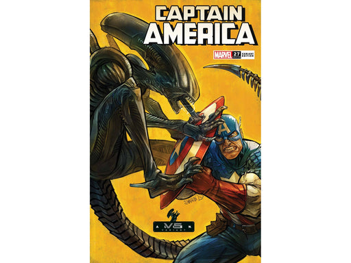 Comic Books Marvel Comics - Captain America 027 - Shavrin Marvel vs Alien Variant Edition (Cond. VF-) - 10951 - Cardboard Memories Inc.