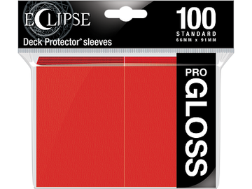 Supplies Ultra Pro - Eclipse Gloss Deck Protectors - Standard Size - 100 Count Apple Red - Cardboard Memories Inc.