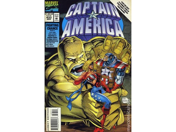 Comic Books Marvel Comics - Captain America (1968 1st Series) 433 - 7304 - Cardboard Memories Inc.