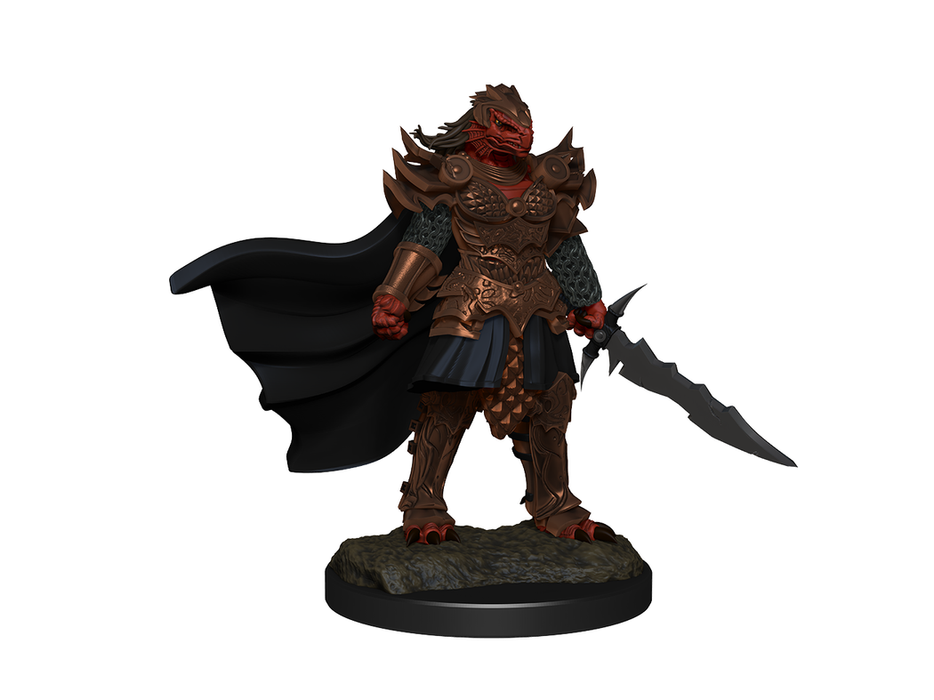 Role Playing Games Wizkids - Dungeons and Dragons - Unpainted Miniature - Nolzurs Marvellous Miniatures - Dragonborn Fighter Female - 90302 - Cardboard Memories Inc.