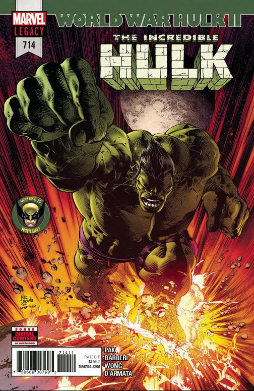 Comic Books Marvel Comics - Incredible Hulk (2017 5th Series) 714 (Cond. FN+) - 4311 - Cardboard Memories Inc.