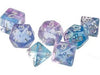 Dice Sirius Dice - 7 Die Set - Ocean Blue - Cardboard Memories Inc.