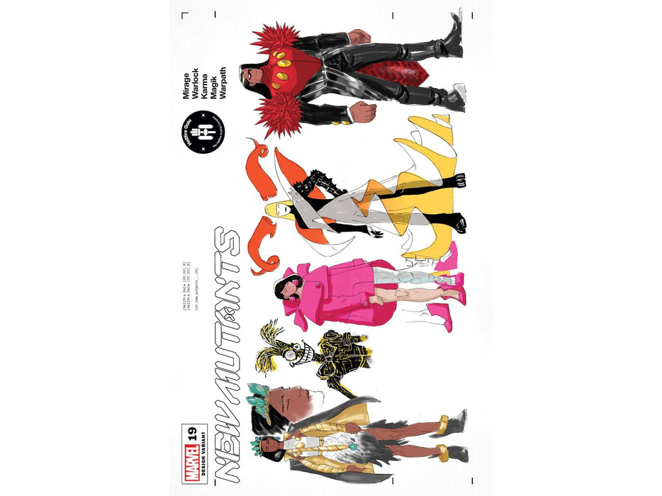 Comic Books Marvel Comics - New Mutants 019 - Lins Character Design Variant Edition (Cond. VF-) - 17981 - Cardboard Memories Inc.