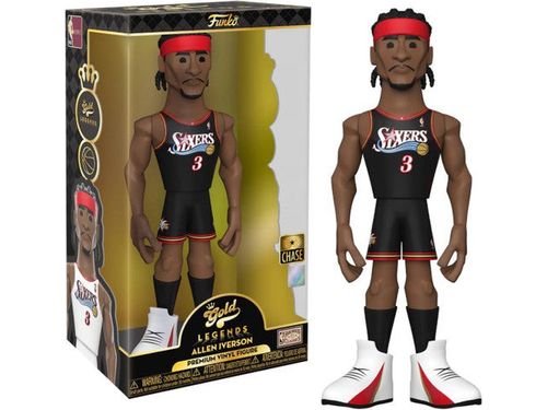 Action Figures and Toys Funko - Gold - Sports - NBA - Allen Iverson - Philadelphia Sixers - 12" Premium Figure - Chase - Cardboard Memories Inc.