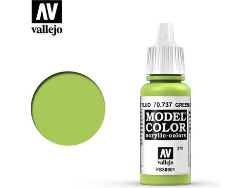 Paints and Paint Accessories Acrylicos Vallejo - Fluorescent Green - 70 737 - Cardboard Memories Inc.
