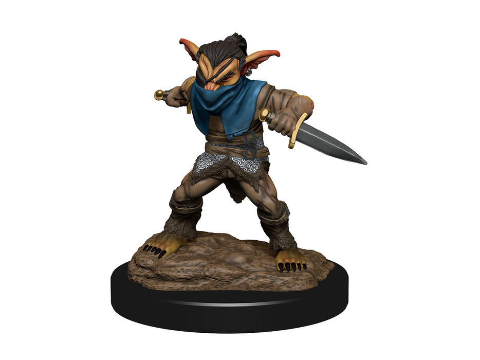 Role Playing Games Wizkids - Dungeons and Dragons - Unpainted Miniature - Nolzurs Marvellous Miniatures - Goblin Male Rogue and Female Goblin Bard - 90309 - Cardboard Memories Inc.