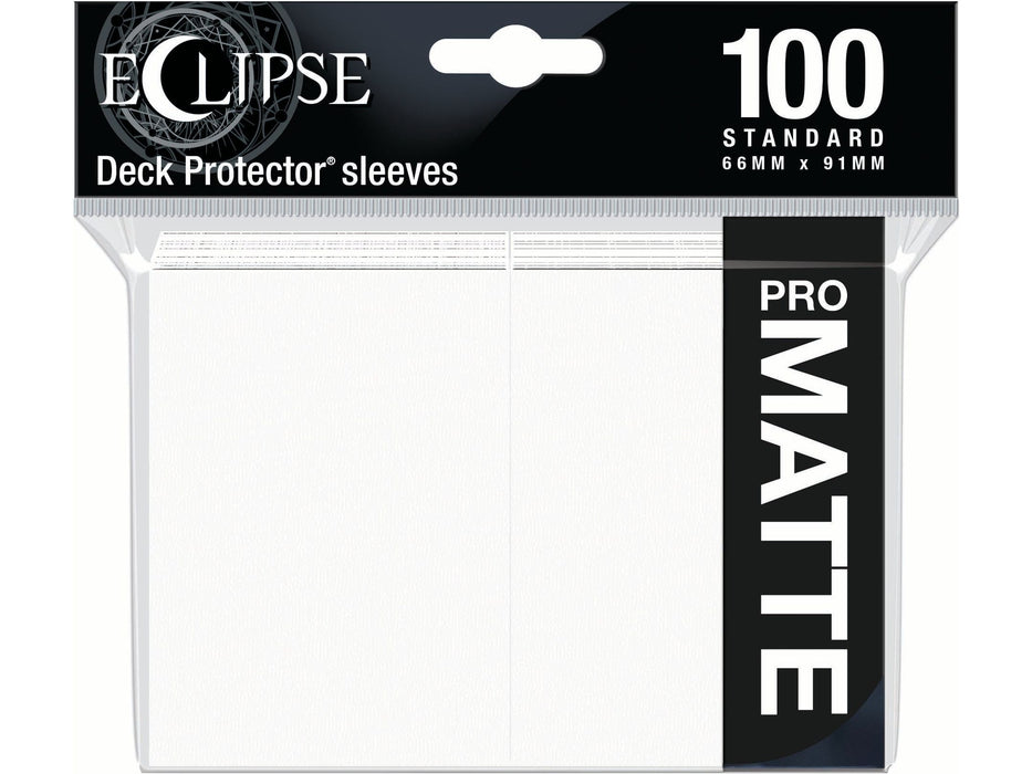Supplies Ultra Pro - Eclipse Matte Deck Protectors - Standard Size - 100 Count Arctic White - Cardboard Memories Inc.
