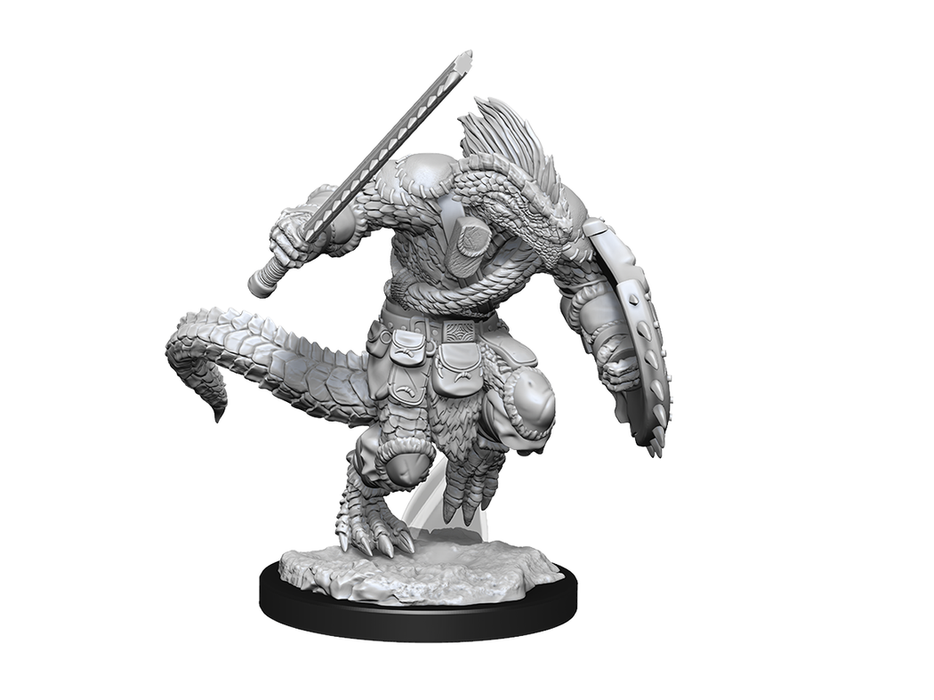Role Playing Games Wizkids - Dungeons and Dragons - Unpainted Miniature - Nolzurs Marvellous Miniatures - Lizard Folk Bard and Cleric - 90308 - Cardboard Memories Inc.