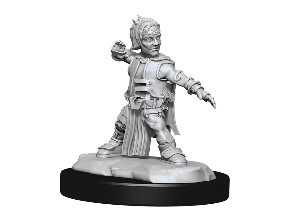 Role Playing Games Paizo - Pathfinder - Unpainted Miniatures - Deep Cuts - Halfling Monk Male - 90328 - Cardboard Memories Inc.