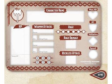 Role Playing Games Wizards of the Coast - Dungeons and Dragons - Barbarian - Token Set - Cardboard Memories Inc.